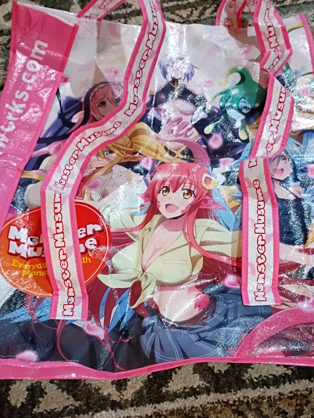 Monster Musume Pink Anime Tote Bag Promotional Large Bag